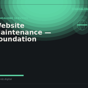 Website Maintenance: Foundation (Global)