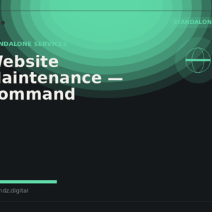 Website Maintenance: Command (Global)